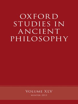 cover image of Oxford Studies in Ancient Philosophy, Volume 45